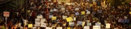 Protesto em Belém reuniu cerca de 10 mil pessoas (Foto: Gil Sóter/ G1 PA)